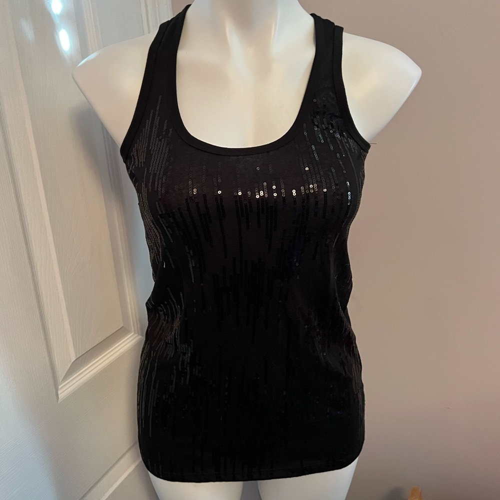 NWOT Bongo black sequins tank top